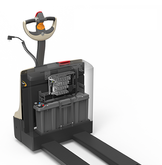 WP pallet truck with lithium-ion compact batteries