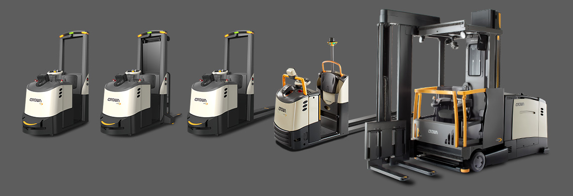 automated guided vehicles for transport, picking and stacking